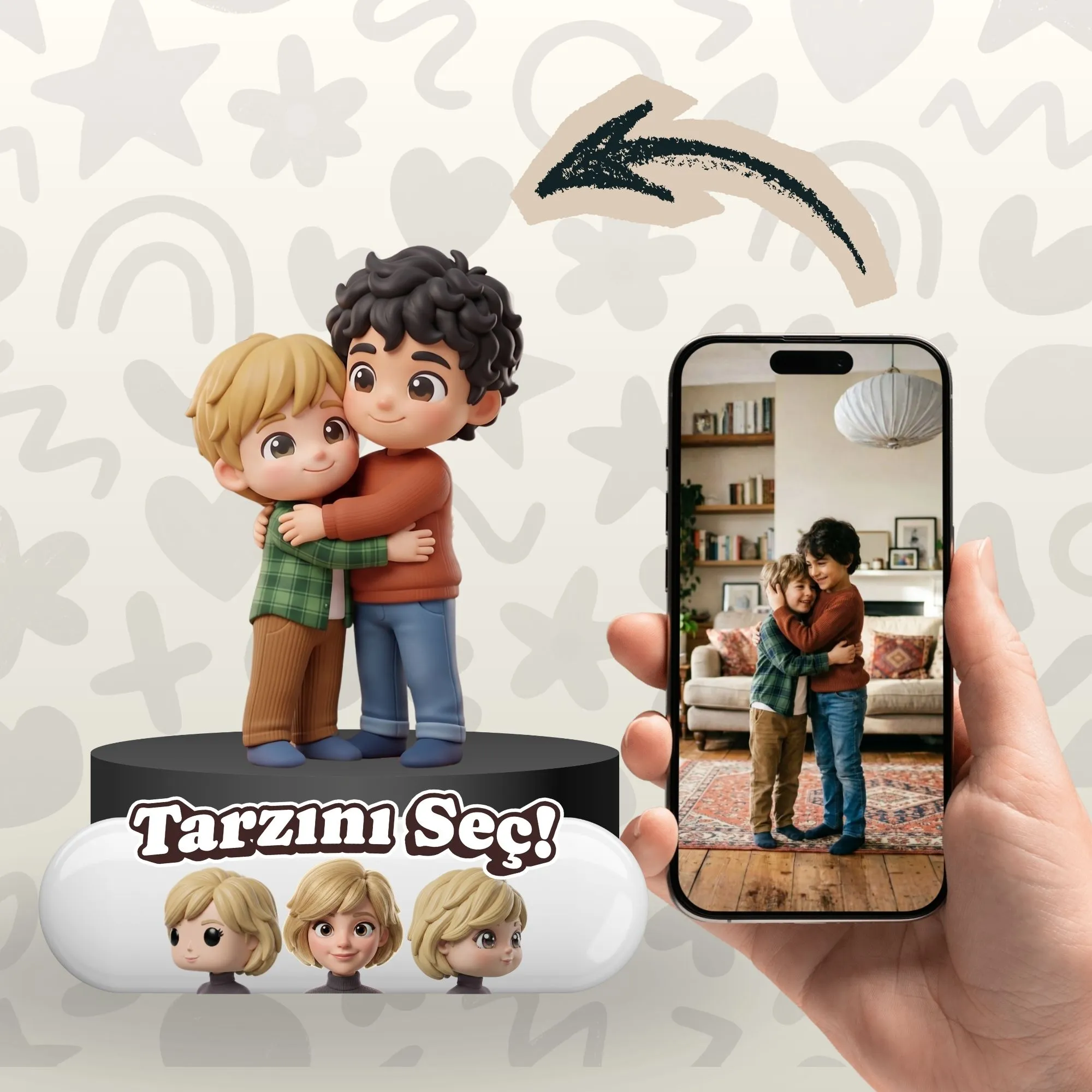 Kardeş Figürü - 3D Figür & Biblo | PECREA