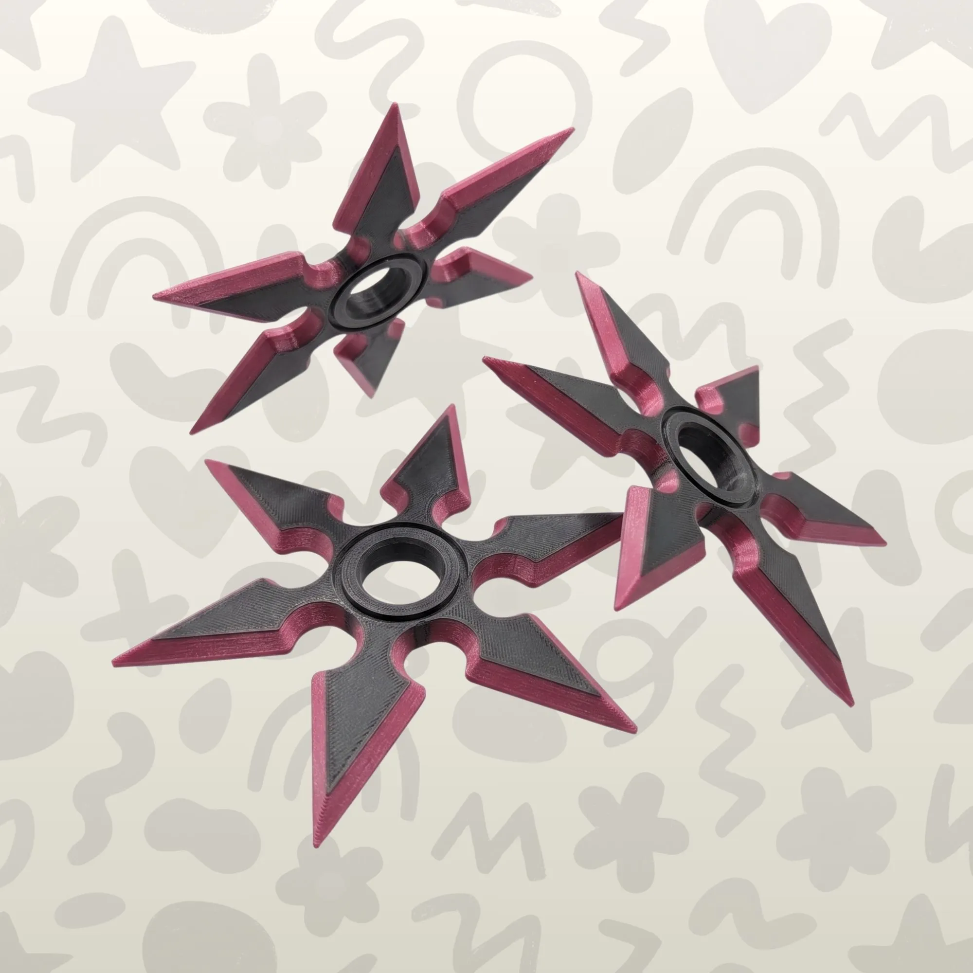 Ninja Shuriken Stres Çarkı - 3D Figür & Biblo | PECREA