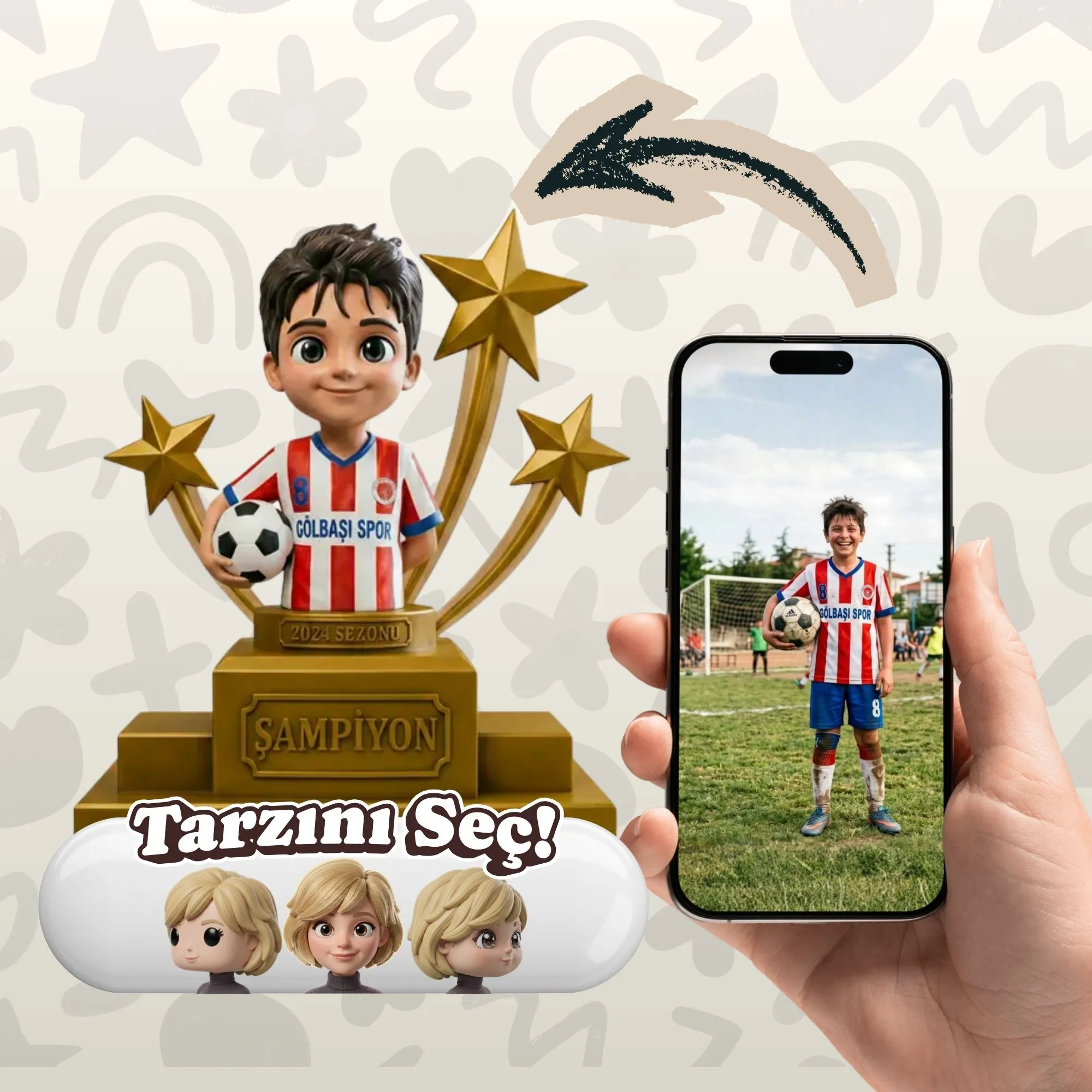 Şampiyon Büstler - 3D Figür & Biblo | PECREA