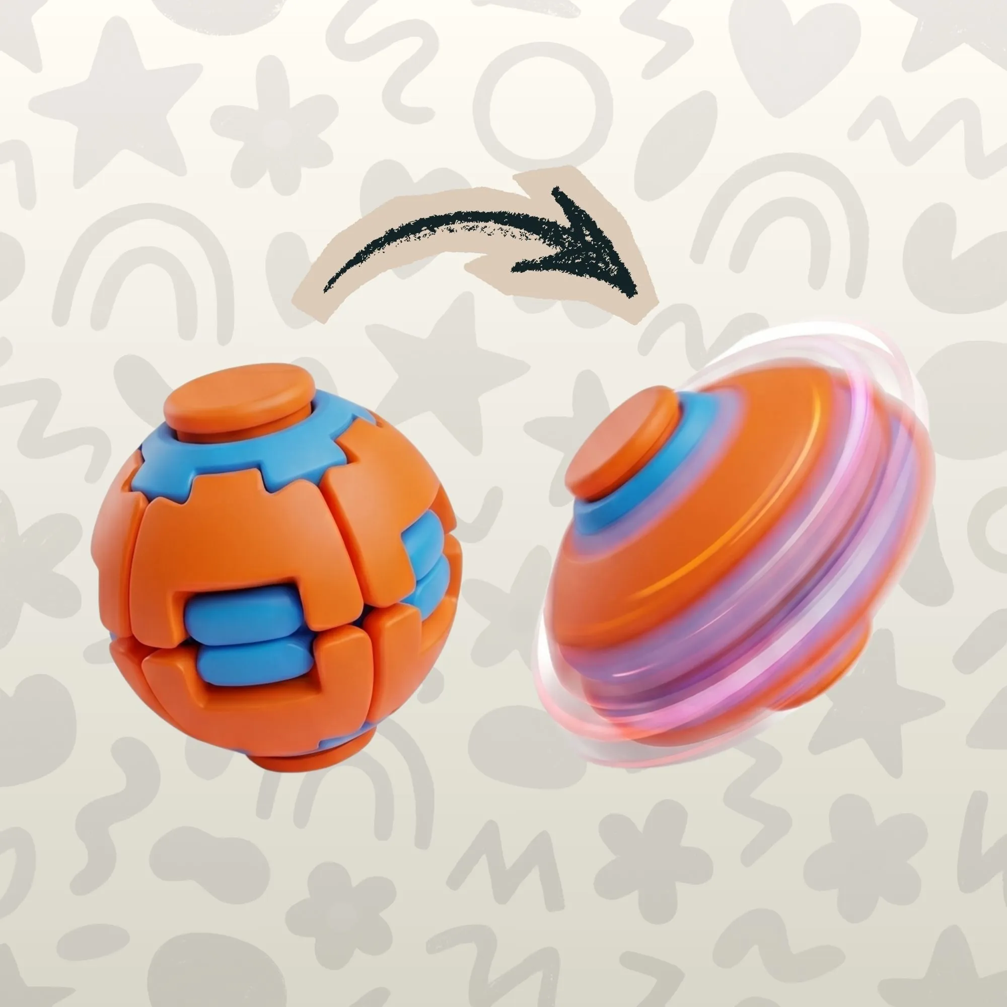 Twisto Stres Topu - 3D Figür & Biblo | PECREA